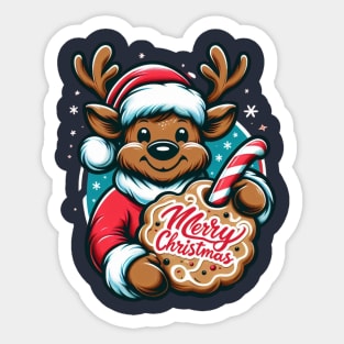 Merry Christmoose Moose Christmas 2024 Sticker